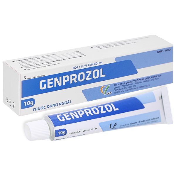 Kem bôi da Genprozol trị viêm da, nấm da