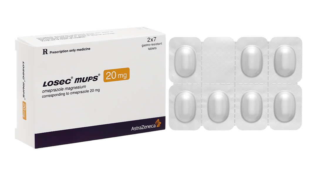 Losec Mups 20mg trị trào ngược dạ dày, thực quản