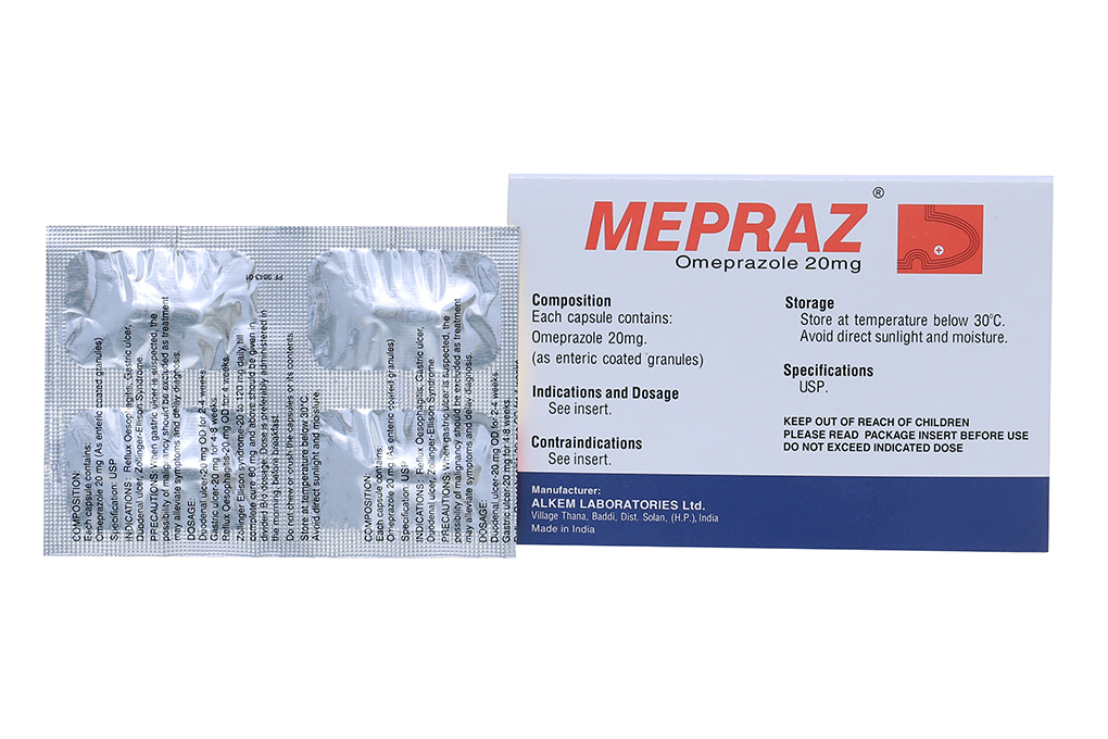 Thuốc đau bao tử Mepraz được chỉ định điều trị những bệnh gì?