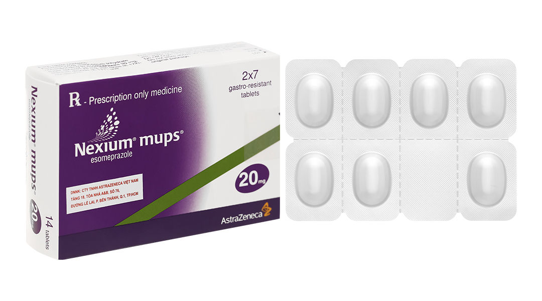 Nexium Mups 20mg trị trào ngược dạ dày, thực quản
