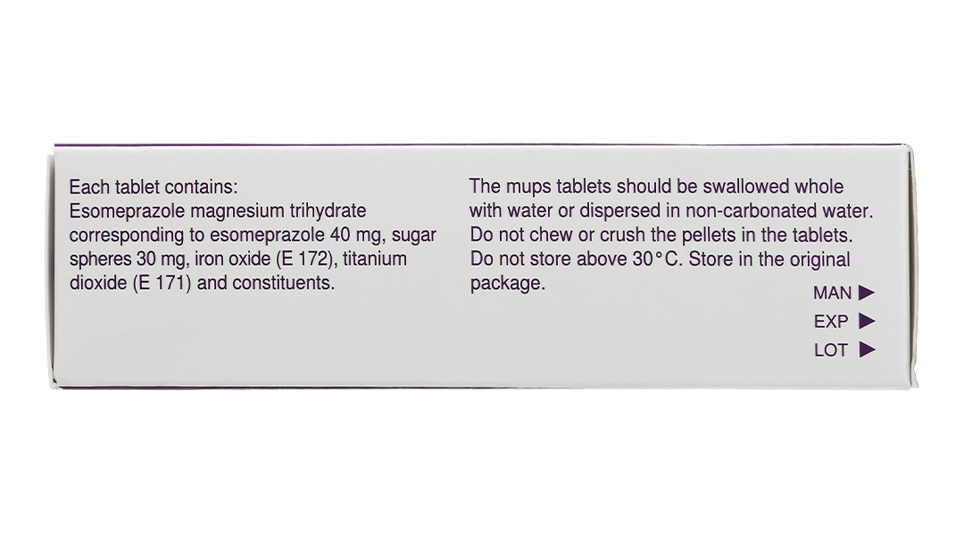 Nexium Mups 40mg trị trào ngược dạ dày, thực quản