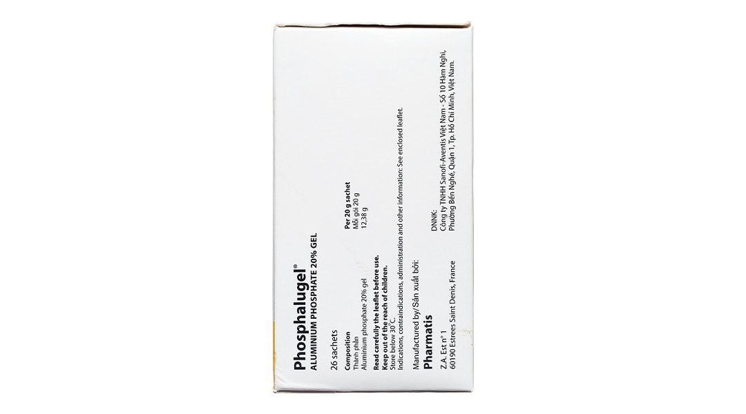Hỗn dịch uống Phosphalugel 20% trị trào ngược dạ dày, thực quản