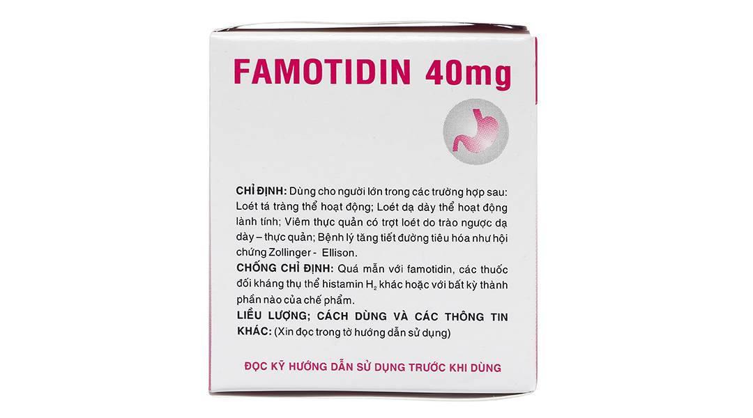 Famotidin 40mg trị trào ngược dạ dày, thực quản
