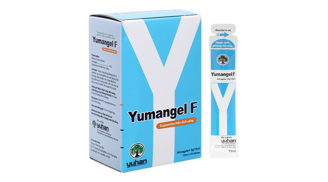 Hỗn dịch uống Yumangel F 1.5g trị viêm loét dạ dày, tá tràng (20 ...