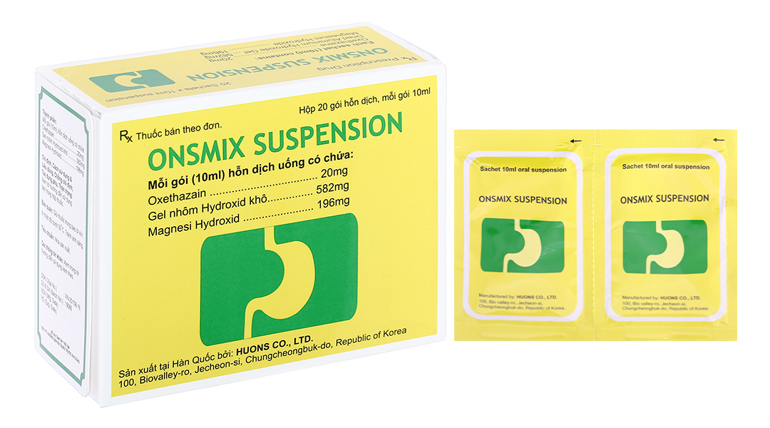 Hỗn dịch uống Onsmix Suspension trị trào ngược dạ dày, thực quản
