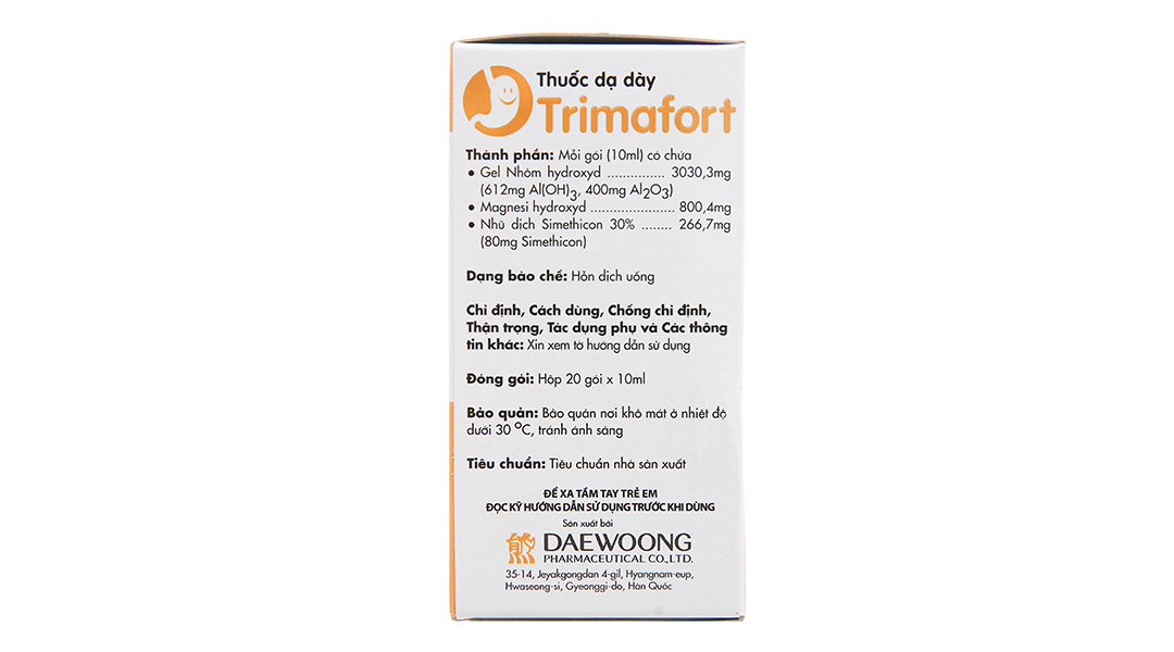 Hỗn dịch uống Trimafort giảm khó chịu dạ dày, đầy hơi