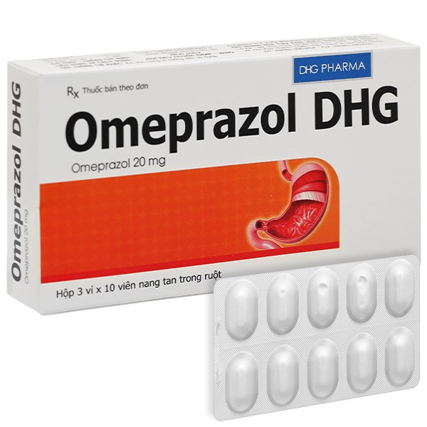 Omeprazol DHG 20mg trị trào ngược dạ dày, thực quản (3 vỉ x 10 ...