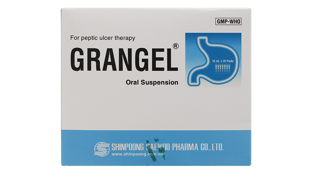 Hỗn dịch uống Grangel trị loét dạ dày, trào ngược dạ dày - thực quản