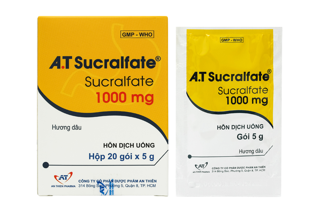 Hỗn dịch uống A.T Sucralfate 1000mg trị loét dạ dày, tá tràng (20 ...