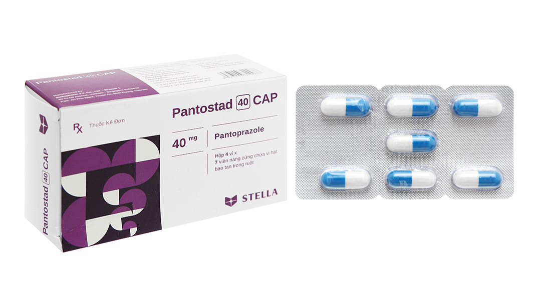 Pantostad 40 Cap trị trào ngược dạ dày, thực quản
