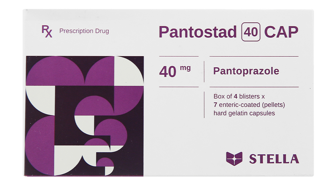 Pantostad 40 Cap trị trào ngược dạ dày, thực quản