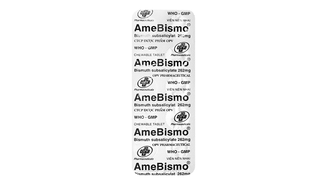 Viên nhai AmeBismo 262mg trị rối loạn tiêu hóa (6 vỉ x 10 viên) - 8