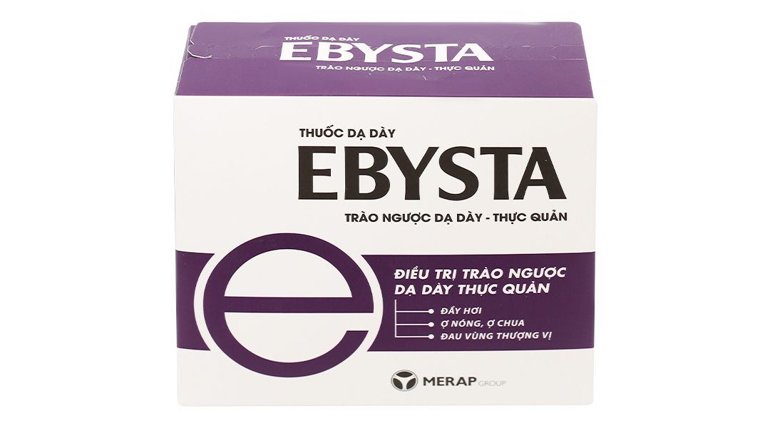 Hỗn dịch uống Ebysta 20mg trị trào ngược dạ dày, thực quản