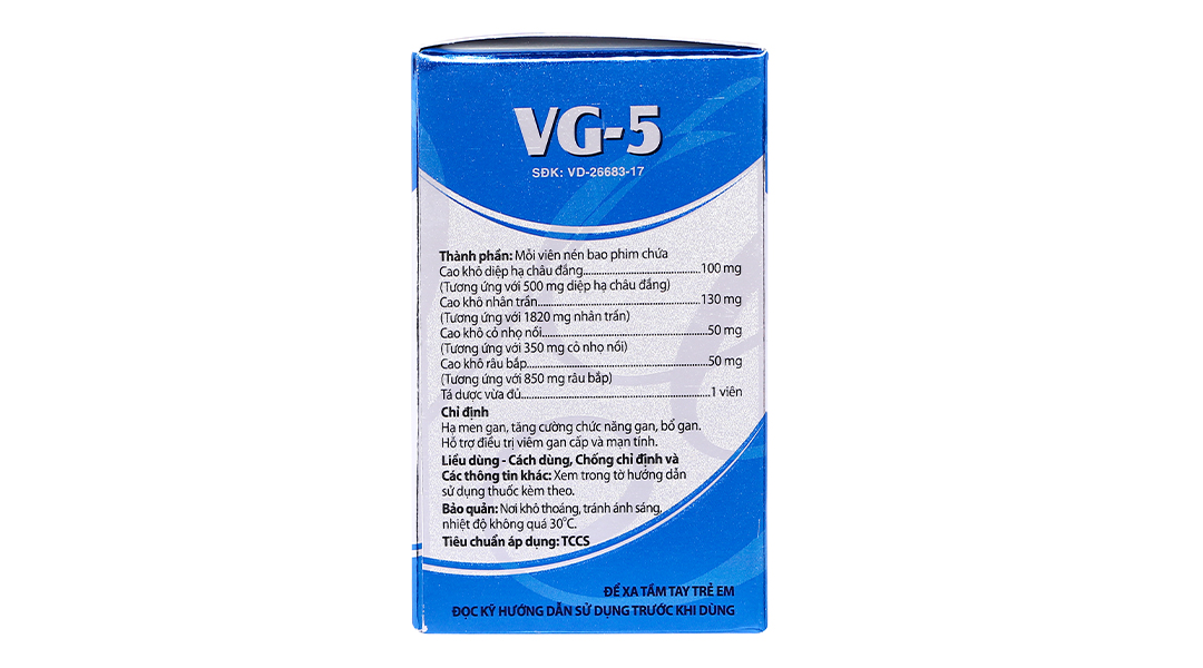 VG-5 hạ men gan, tăng cường chức năng ga, bổ gan