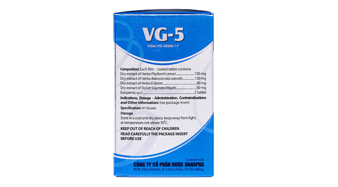 VG-5 hạ men gan, tăng cường chức năng ga, bổ gan