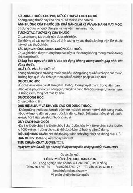 VG-5 hạ men gan, tăng cường chức năng ga, bổ gan
