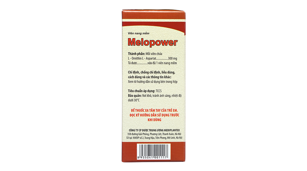 Melopower 300mg trị chứng tăng amoniac huyết
