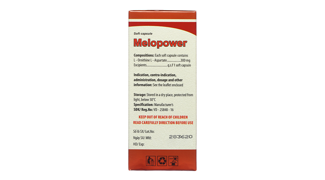 Melopower 300mg trị chứng tăng amoniac huyết