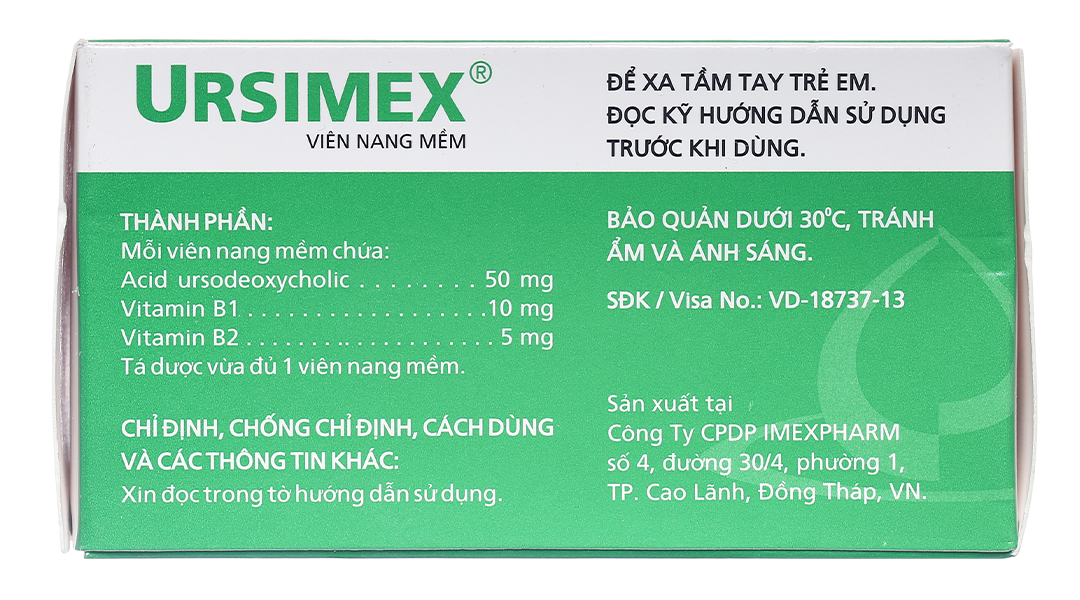 Ursimex hỗ trợ trị bệnh lý về gan mật