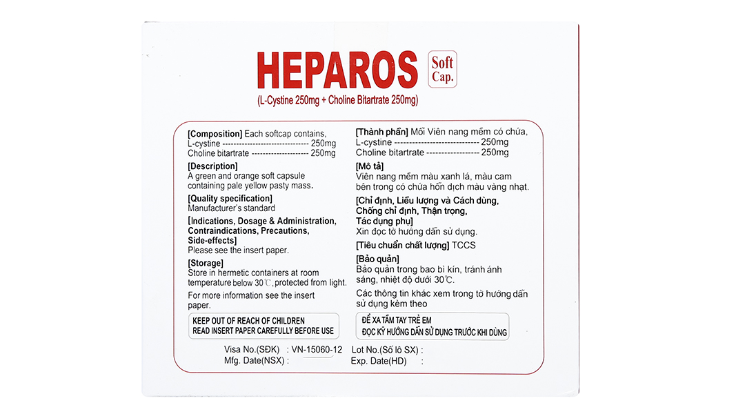 Viên uống Heparos hỗ trợ trị các bệnh do rối loạn chức năng gan