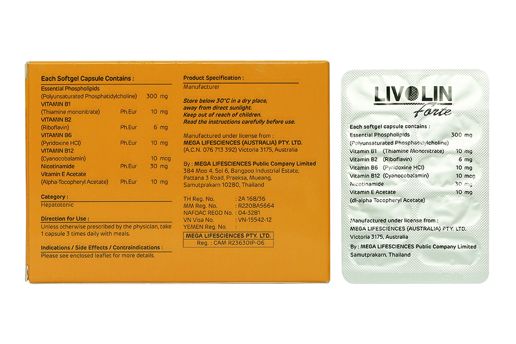 Livolin Forte hỗ trợ trị các bệnh lý về gan