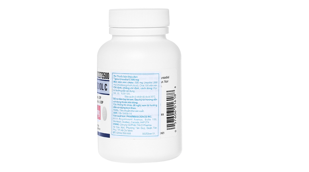 Pms-Ursodiol C 500mg hỗ trợ trị bệnh lý về gan mật