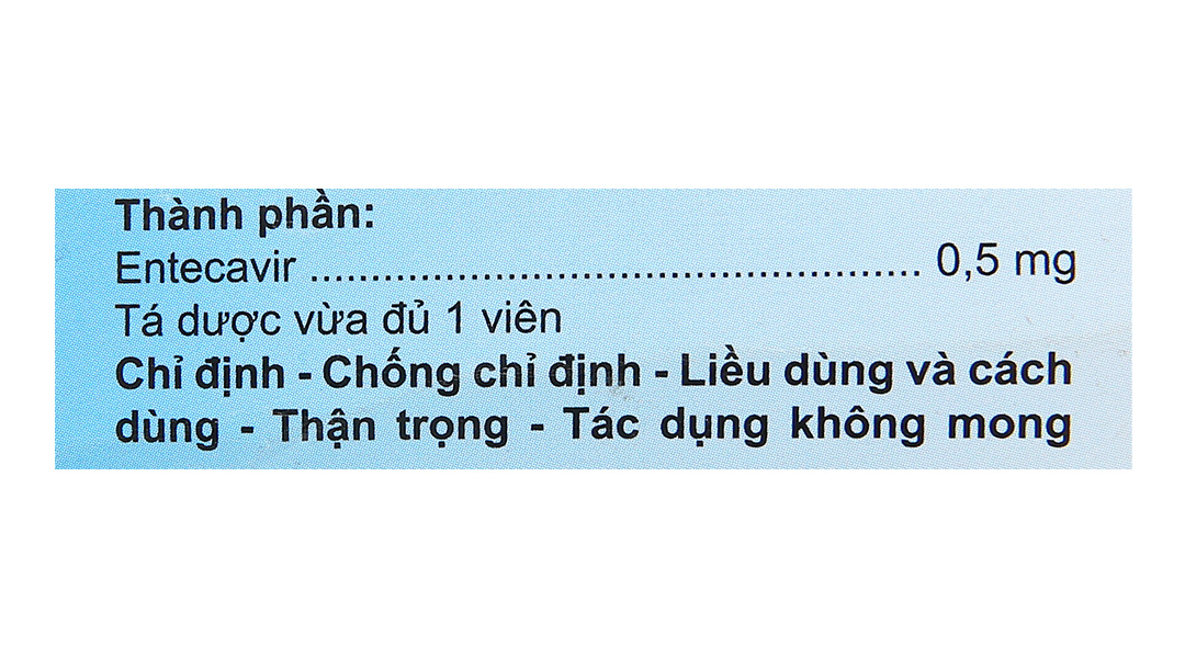 A.T Entecavir 0.5 điều trị viêm gan B