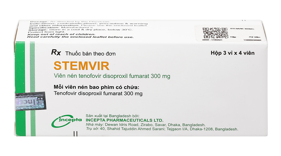 Stemvir 300mg thuốc kháng virus, trị viêm gan B