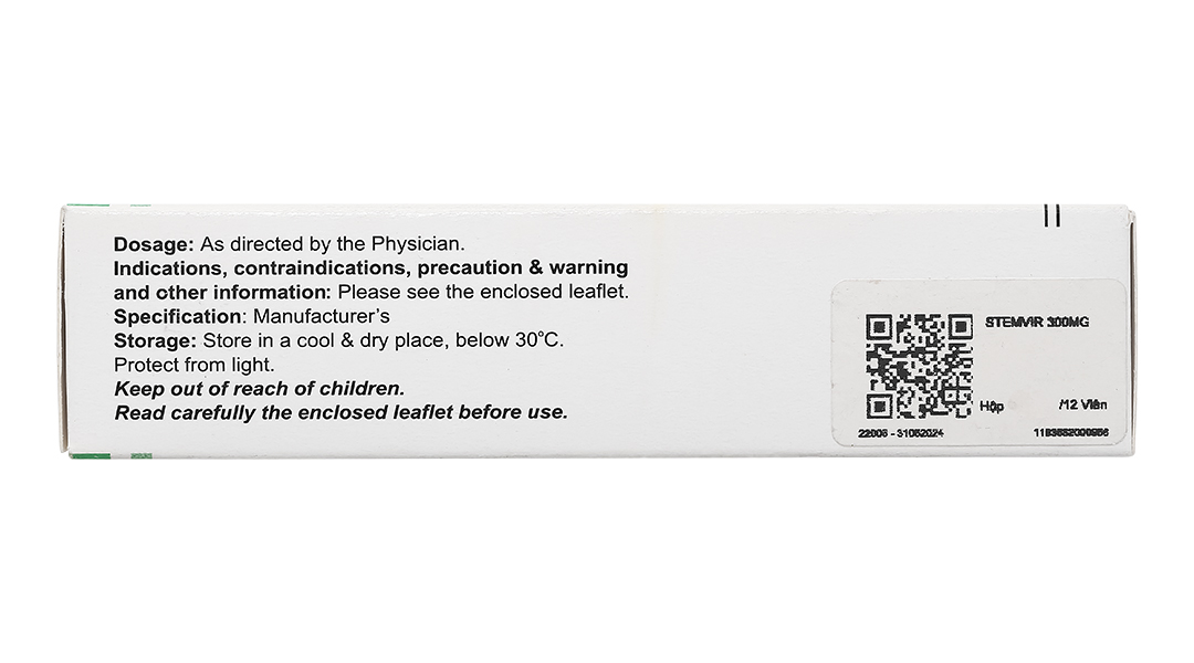 Stemvir 300mg thuốc kháng virus, trị viêm gan B