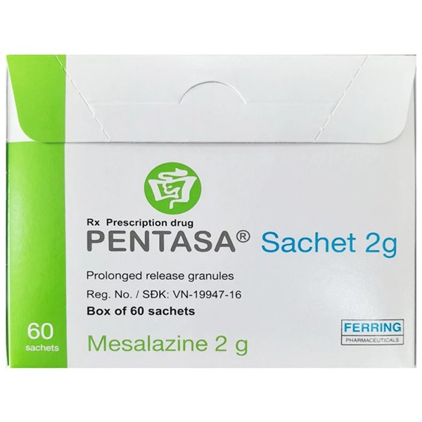Cốm Pentasa Sachet 2g trị viêm loét đại tràng