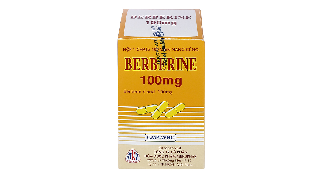 Berberine 100mg trị tiêu chảy, kiết lỵ