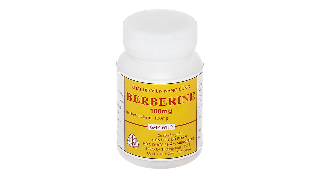 Berberine 100mg trị tiêu chảy, kiết lỵ