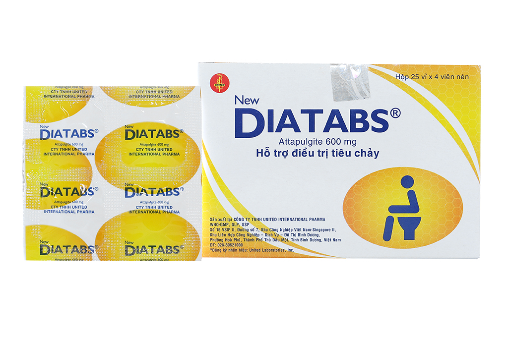 New Diatabs 600mg trị tiêu chảy