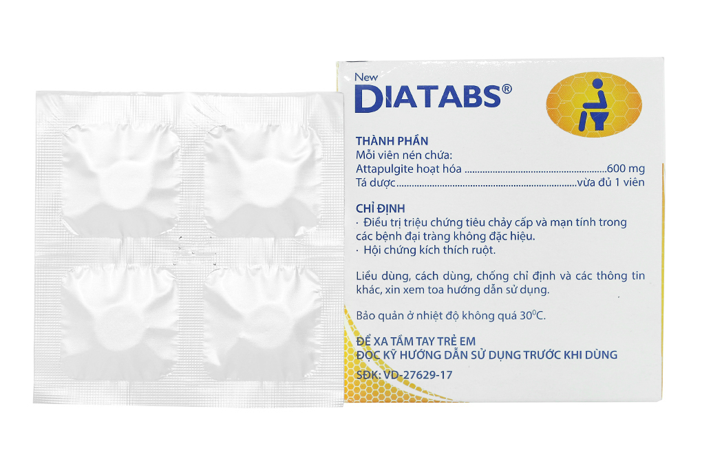 New Diatabs 600mg trị tiêu chảy