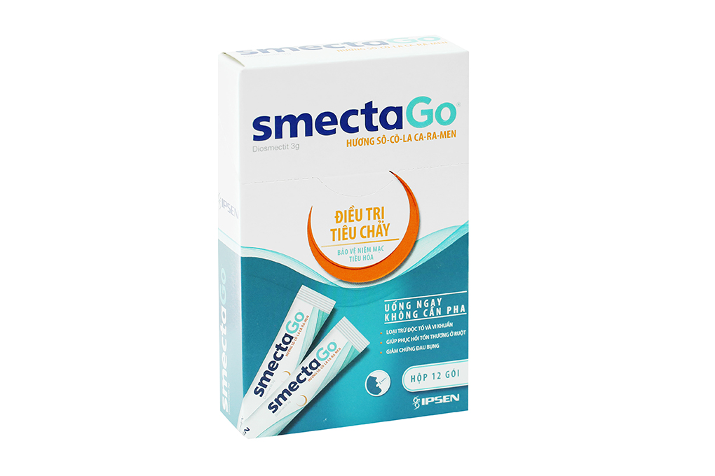 Thuốc bột pha hỗn dịch uống SmectaGo 3g trị tiêu chảy