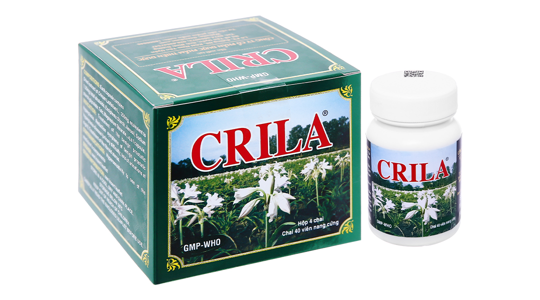 Crila 250mg trị phì đại tuyến tiền liệt, u xơ tử cung (4 chai x 40 viên) - 03/2023