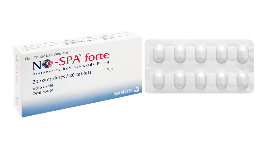 No-Spa Forte 80mg giảm đau do co thắt tiêu hóa