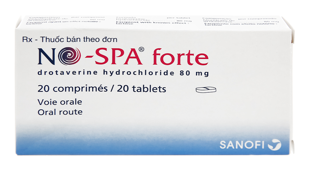 No-Spa Forte 80mg giảm đau do co thắt tiêu hóa