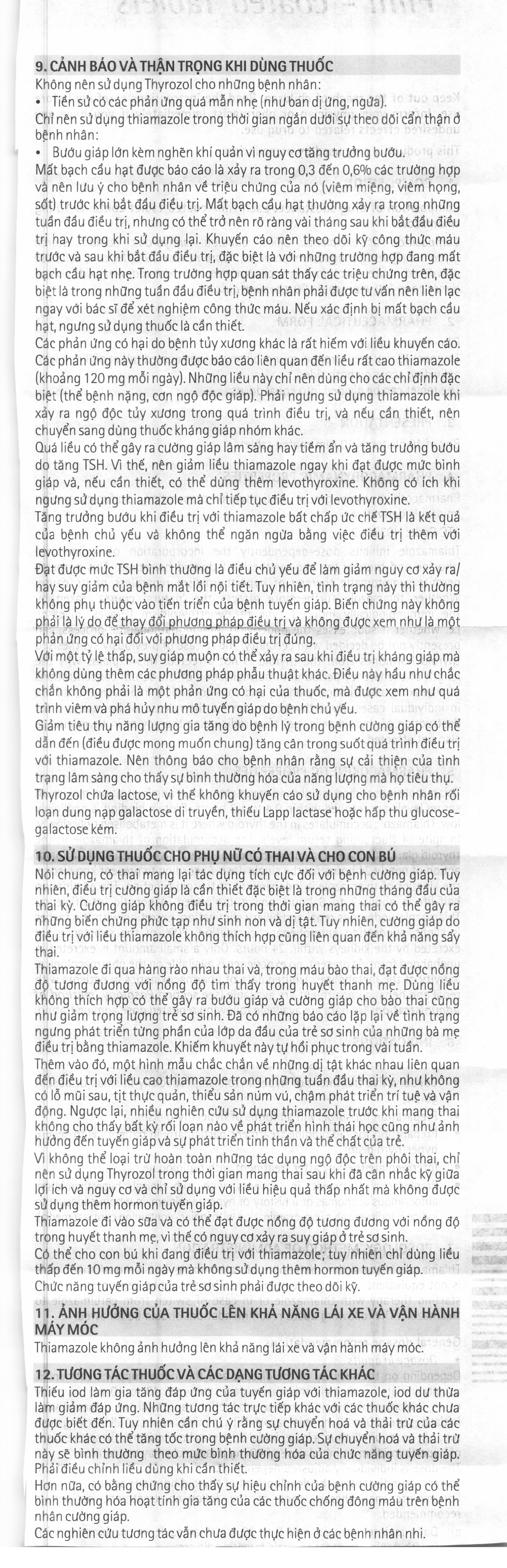 Thuốc Thyrozol 10mg hộp 100 viên-Nhà thuốc An Khang