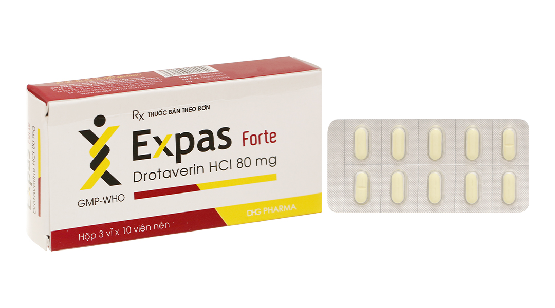 Expas Forte 80mg giảm đau do co thắt tiêu hóa