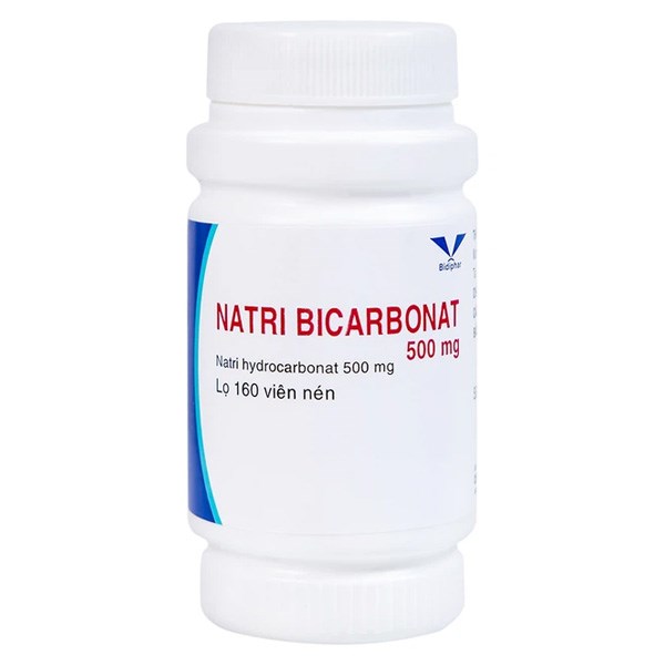 Natri Bicarbonat 500mg hỗ trợ điều trị nhiễm toan chuyển hóa