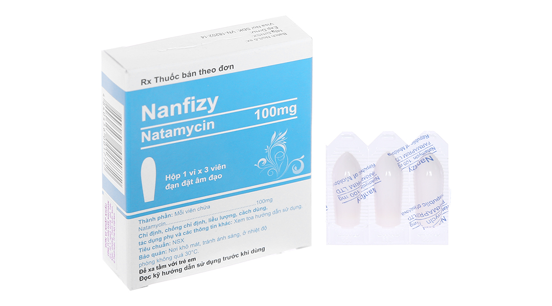 Viên đặt âm đạo Nanfizy 100mg trị và dự phòng nhiễm nấm âm hộ, âm ...