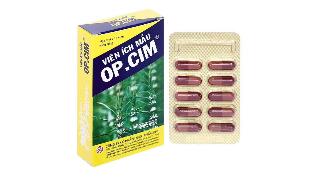 Viên Ích Mẫu OP.CIM trị kinh nguyệt không đều, đau bụng kinh (2 vỉ ...