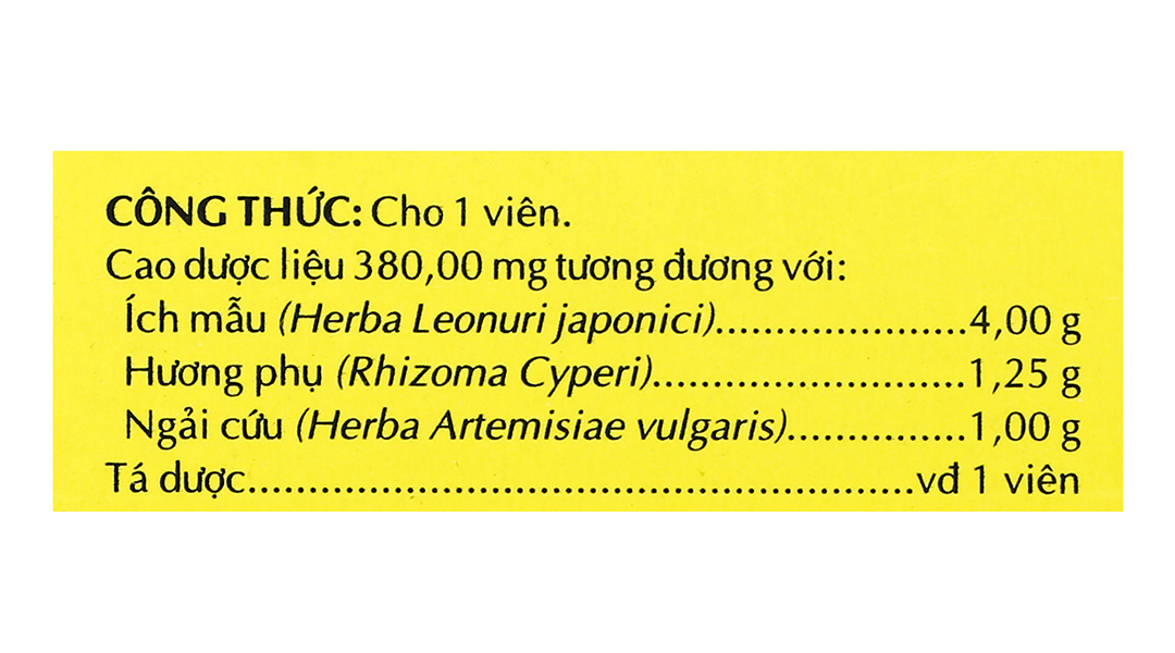 Viên Ích Mẫu OP.CIM trị kinh nguyệt không đều, đau bụng kinh