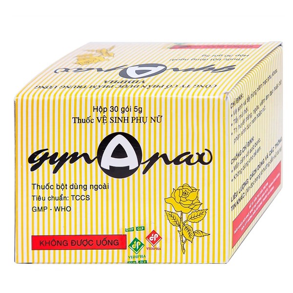 Thuốc bột dùng ngoài Gynapax Vidipha vệ sinh niêm mạc phụ khoa
