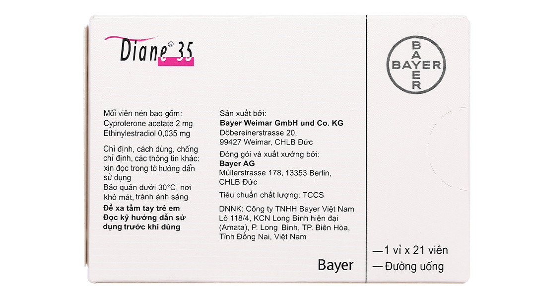 Diane 35 thuốc tránh thai hằng ngày