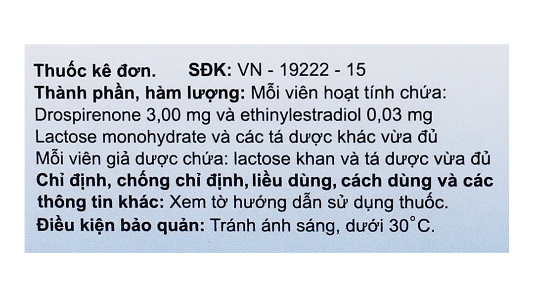 Rosepire 3mg/0.03mg thuốc tránh thai hằng ngày