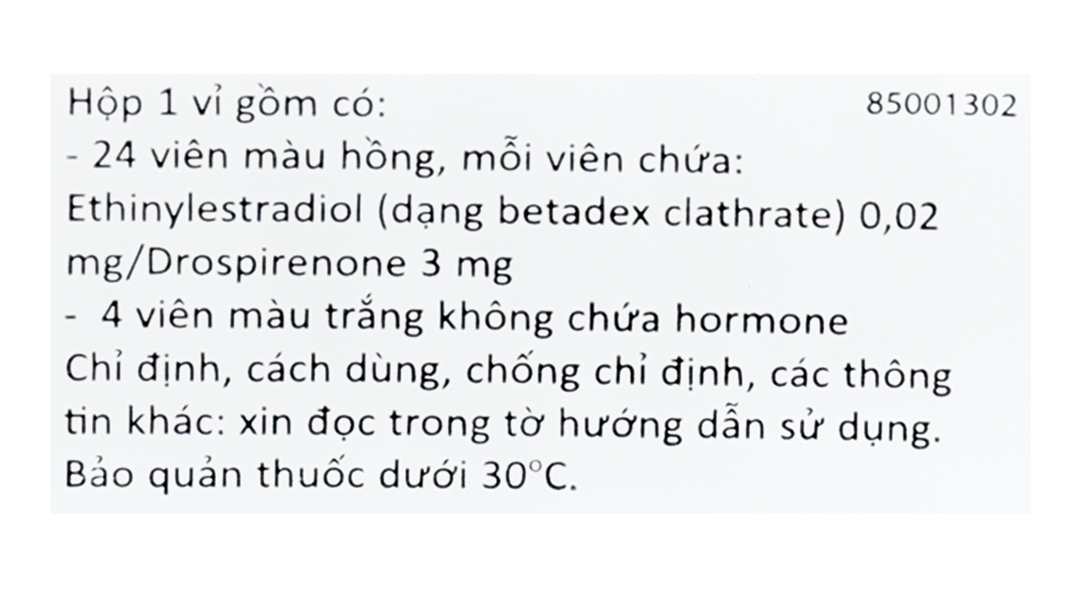 Thuốc tránh thai Yaz hộp 28 viên-Nhà thuốc An Khang