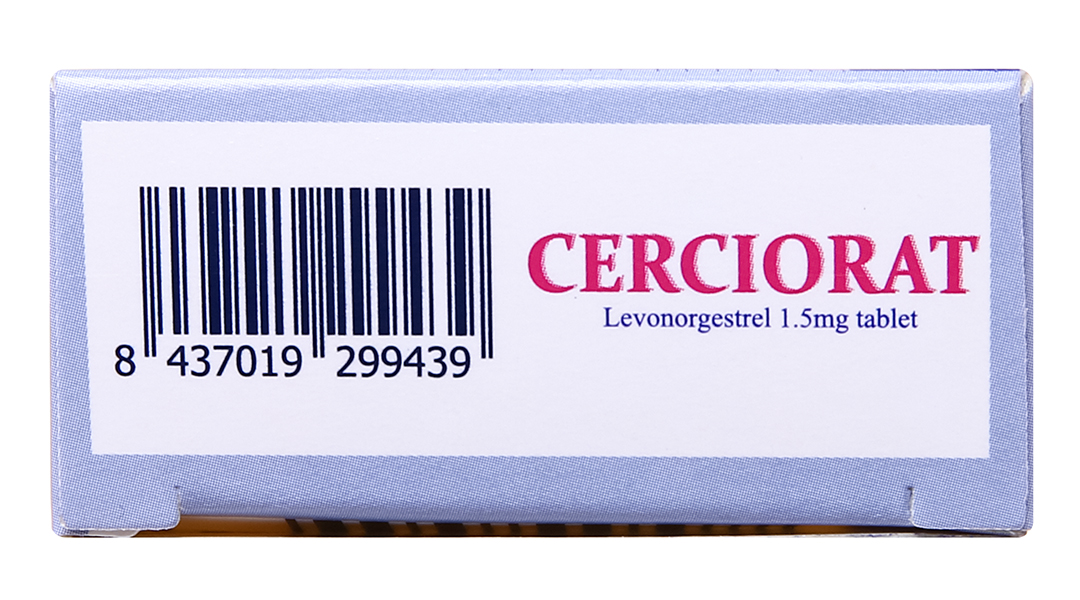 Thuốc tránh thai khẩn cấp Cerciorat hộp 1 viên