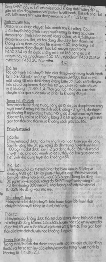 Rosina thuốc tránh thai hằng ngày